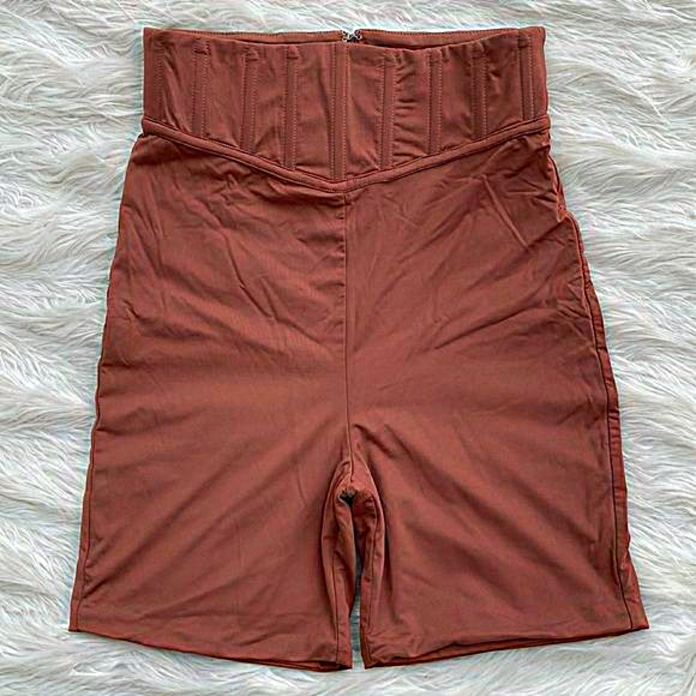 Meshki | Chayaβ High Waisted Boned Biker Shorts